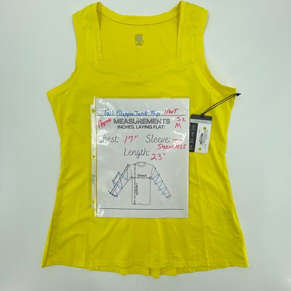 Tail Filippa Tank Top, Sweetheart Neckline, UPF 50, Yellow, NWT, Sz. M, Sunny - Picture 10 of 10